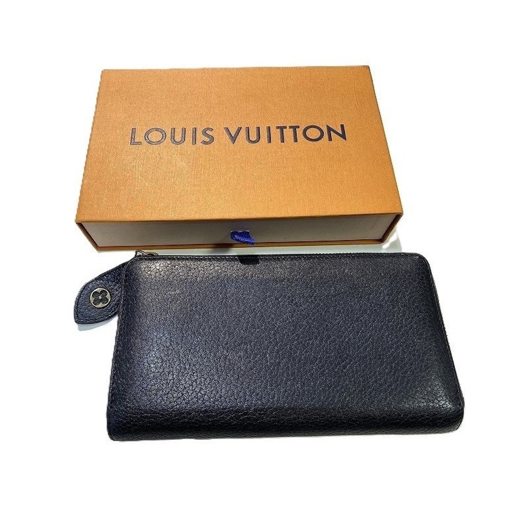 Louis Vuitton Portefeuille zipper Comete black long Wallet pink